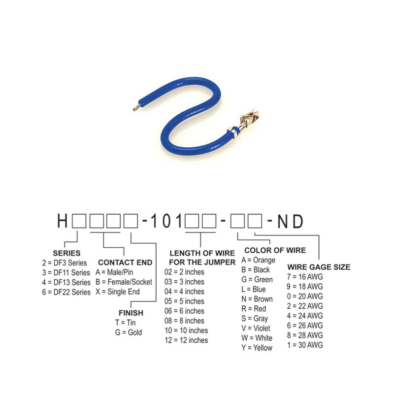 10 pcs : H3BXG-10106-L4 - JUMPER-H1505TR/A2015L/X 6'
