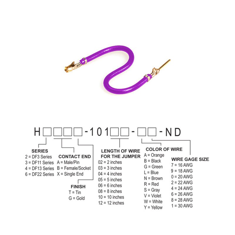 10 pcs : H3ABG-10103-V4 - JUMPER-H1507TR/A2015V/H1505TR 3'