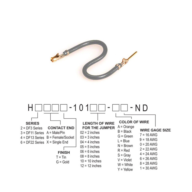 10 pcs : H3ABG-10105-S4 - JUMPER-H1507TR/A2015S/H1505TR 5'