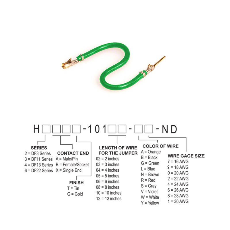 10 pcs : H3ABG-10106-G4 - JUMPER-H1507TR/A2015G/H1505TR 6'