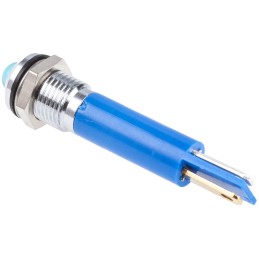 1 pcs - RS PRO Blue Panel Mount Indicator, 110V ac, 8mm Mounting Hole Size, IP67