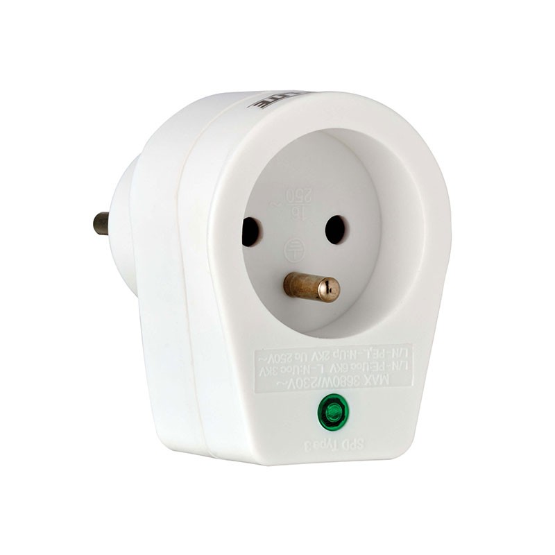 1 pcs : TLP1F - 1-OUTLET SURGE PROTECTOR - FRENC