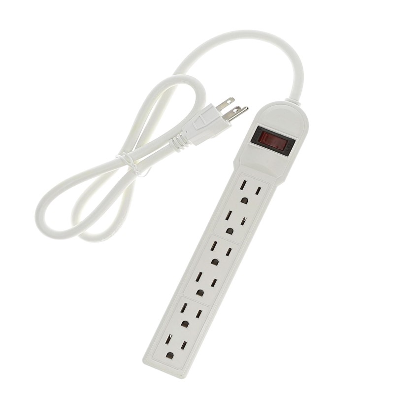 1 pcs : CM-215001BSTK - 3Ft 6-Outlet Surge Protector 14A