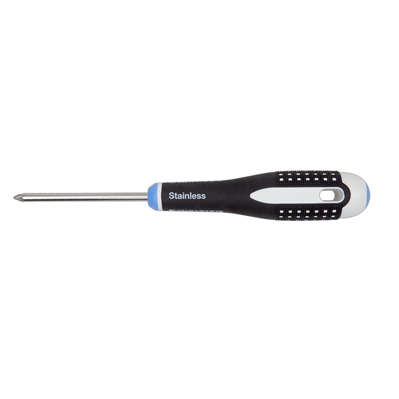 1 pcs - Bahco Pozidriv Screwdriver, PZ0 Tip, 60 mm Blade, 182 mm Overall