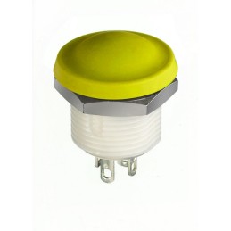 1 pcs - APEM IX Series Push Button Switch, Momentary, Panel Mount, 12mm Cutout, SPST, Yellow LED, 28V dc, IP67, IP69K