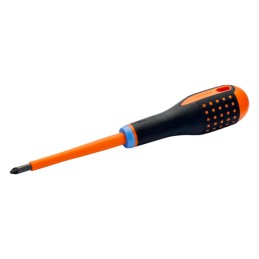 1 pcs - Bahco Slotted Insulated Screwdriver, PZ1-PZ2 Tip, VDE/1000V