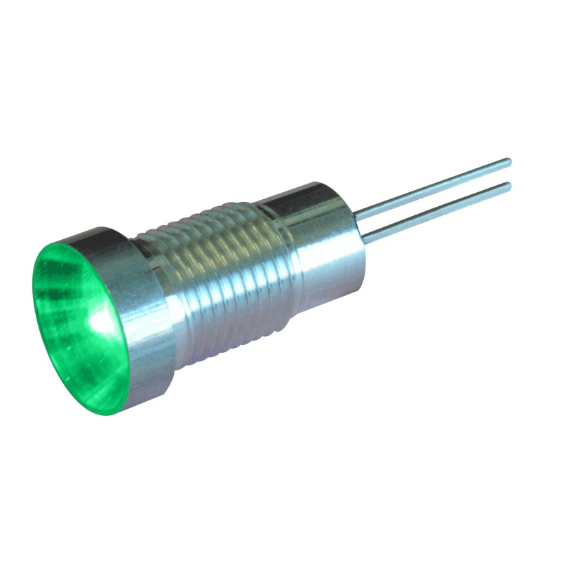 1 pcs - Oxley OXL/CLH/80 Series Red Panel LED, 5V ac, 8mm Mounting Hole Size, Lead Wires Termination, IP67