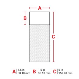 1 pcs - Brady B-427 Self-laminating Vinyl Transparent/White Cable Labels, 38.1mm Width, 152.4mm Height, 500 Qty