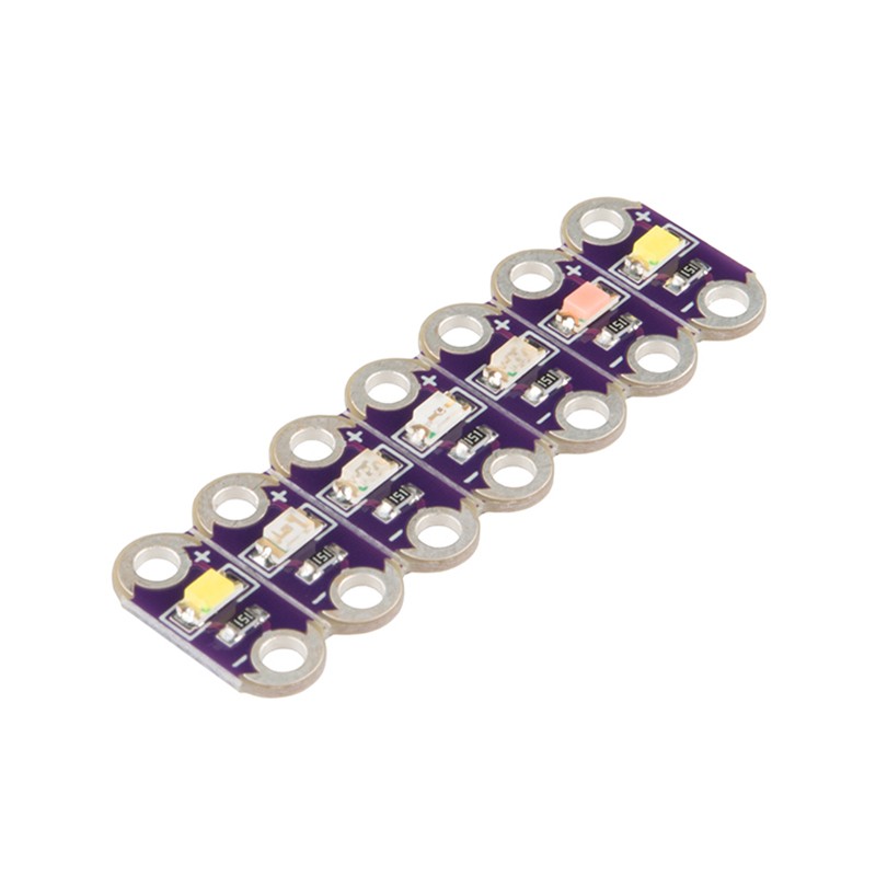 1 pcs : DEV-13903 - DEV BOARD LILYPAD LED STRIP 7CLR