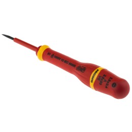 1 pcs - Facom Slotted Insulated Screwdriver, 2.5 x 0.4 mm Tip, 50 mm Blade, VDE/1000V, 153 mm Overall