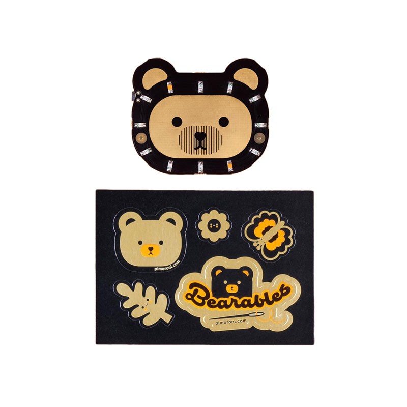1 pcs : PIM315 - BEARABLES BEAR LED BADGE