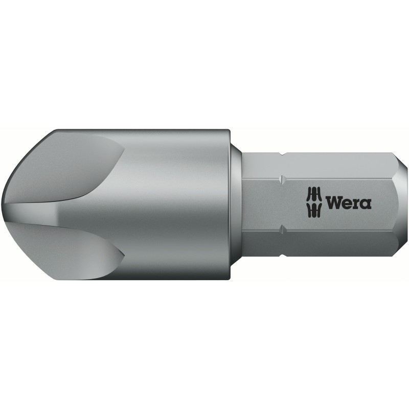 1 pcs - Wera Torq-Set Screwdriver Bit, TQ1/4' Tip, 1/4 in Drive, Hexagon Drive, 25 mm Overall