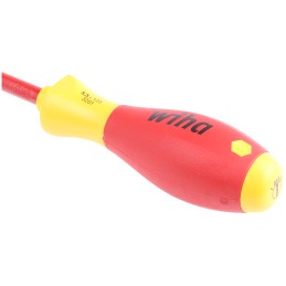 1 pcs - Wiha Slotted Insulated Screwdriver, 5.5 mm Tip, 125 mm Blade, VDE/1000V, 243 mm Overall