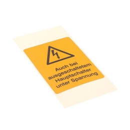 1 pcs : ESSW30-025 - LABEL ELECTRL WARN 0.98'W BK/YLL