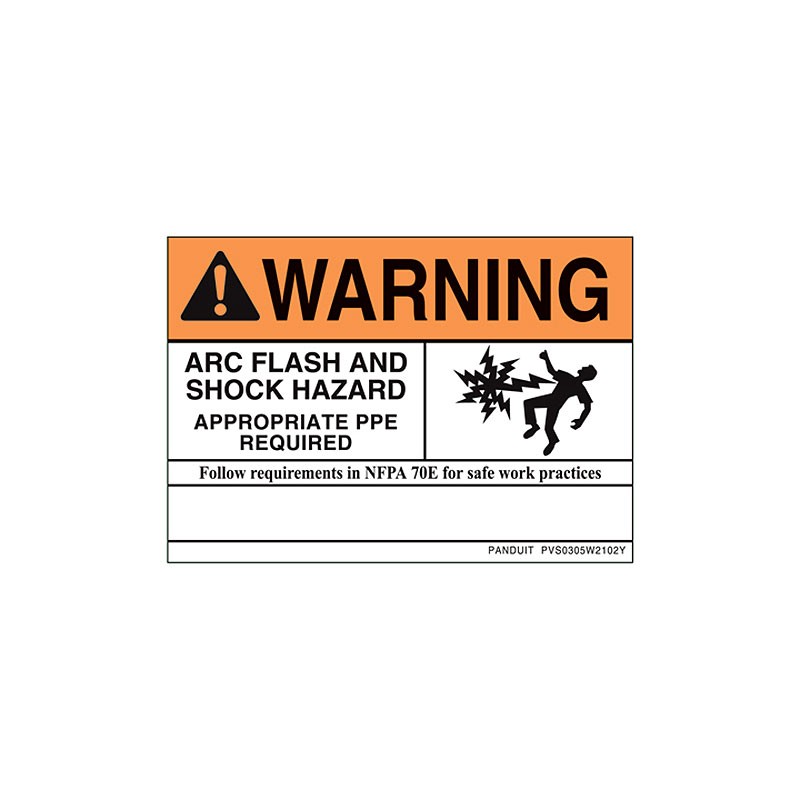 1 pcs : PVS0305W2102Y - SIGN ELECTRL WARN 5'X3.5' BLK/OR