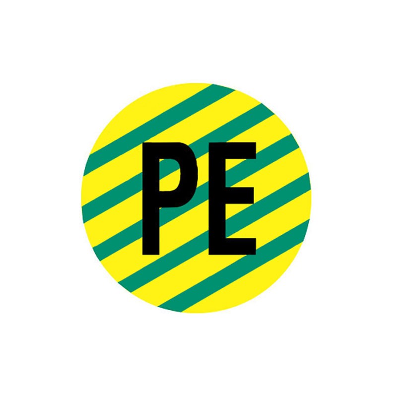 1 pcs : PESS-A-PE - LABEL ID RATINGS 0.49' BLK/GN/YL