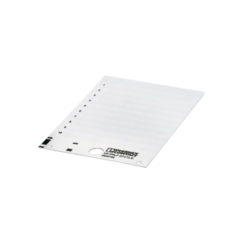 1 pcs : 0828798 - PLASTIC LABEL CARD WHITE UNLABEL