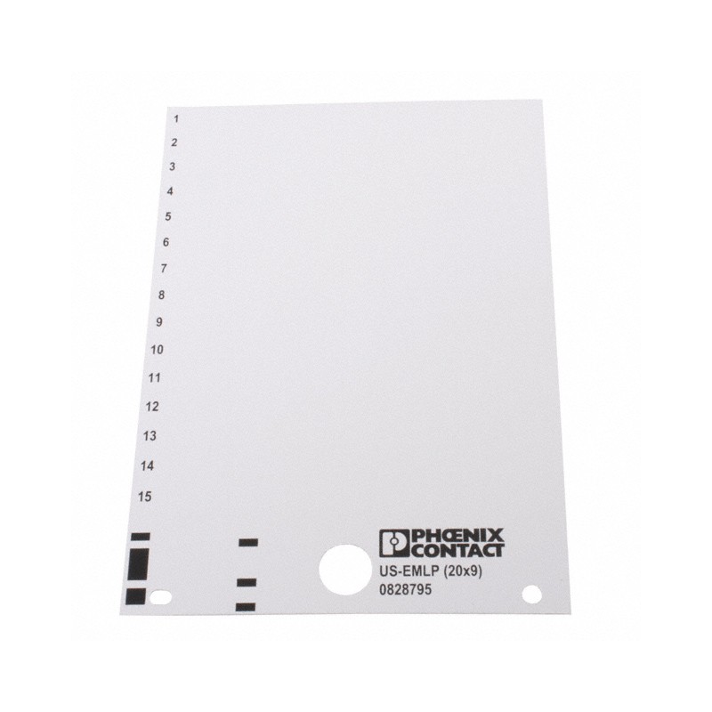 1 pcs : 0828795 - LABEL ID/RATINGS 0.79'X0.35' WHT