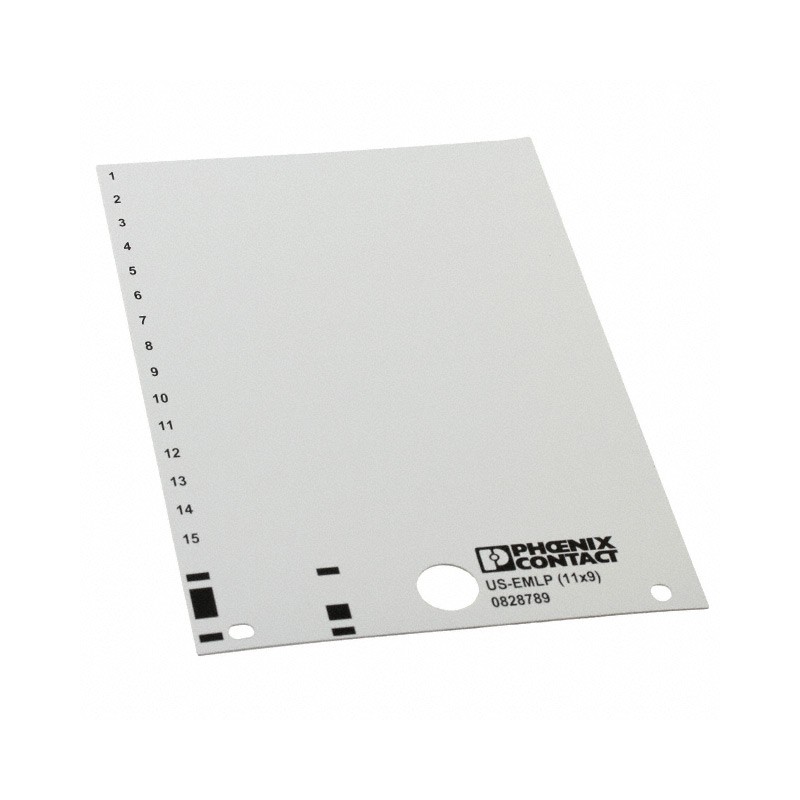 1 pcs : 0828789 - PLASTIC LABEL CARD WHITE UNLABEL