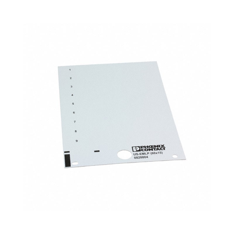 1 pcs : 0828804 - PLASTIC LABEL CARD WHITE UNLABEL
