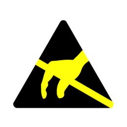 1 pcs : PESW-AA-11Y - LBL ESD WARN 0.3' BLK/YL 180PC