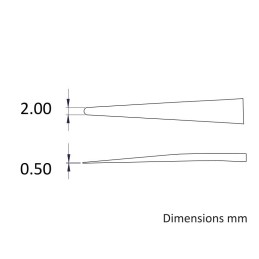 1 pcs - ideal-tek PEEK, Flat, Rounded, ESD Tweezer Tips