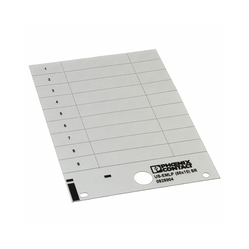 1 pcs : 0828904 - PLASTIC LABEL CARD SILVER