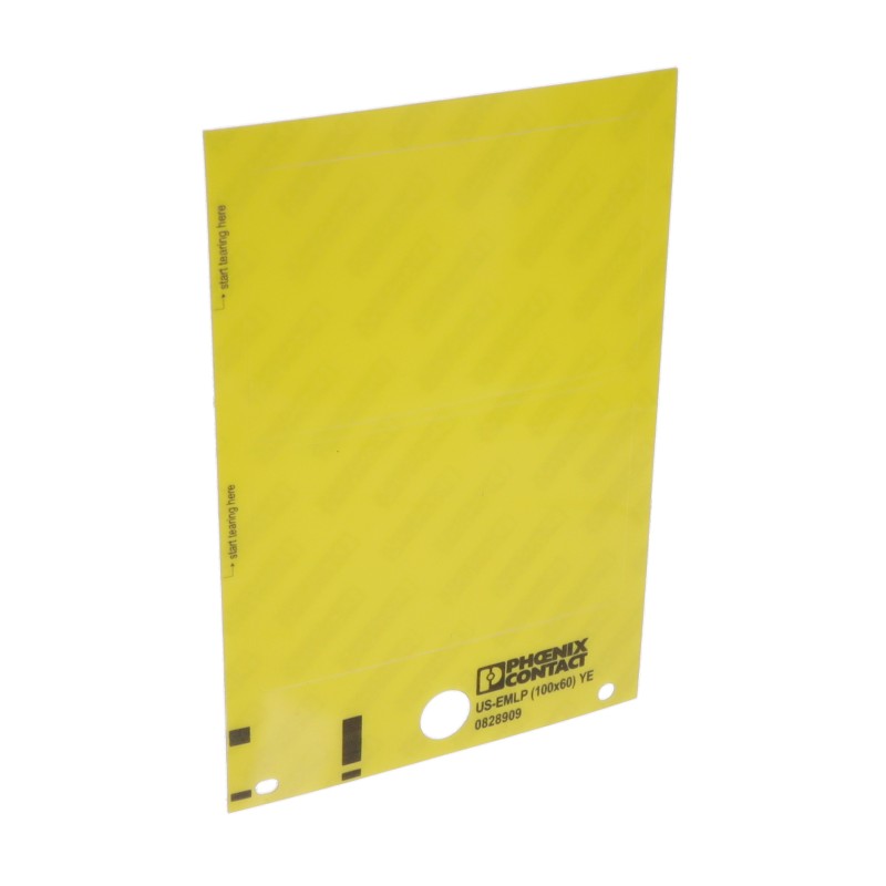 1 pcs : 0828909 - LABEL CARD YELLOW