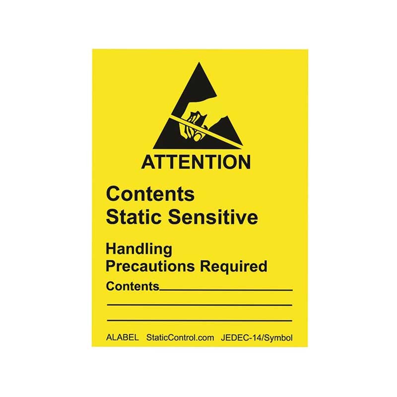 1 pcs : ALABEL - LABEL ESD/STATC 2.5'X1.88' 500PC
