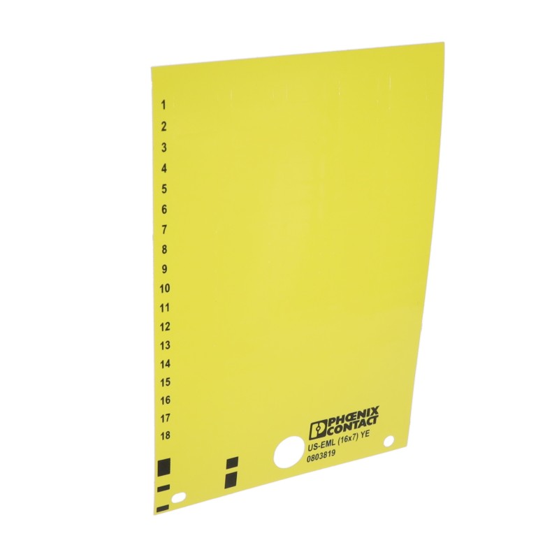 1 pcs : 0803819 - LABEL CARD YELLOW UNLABELED CAN