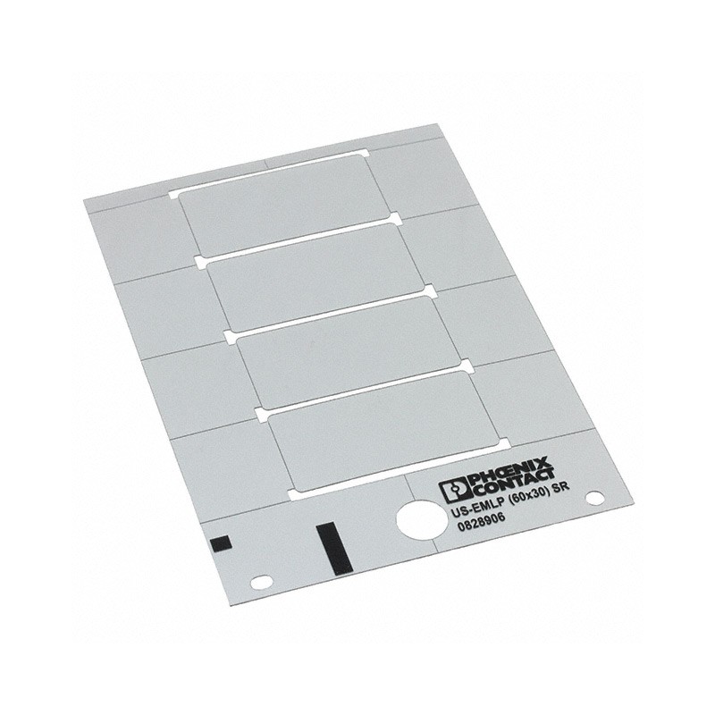 1 pcs : 0828906 - PLASTIC LABEL CARD SILVER