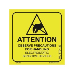 1 pcs : 129LABEL - LABEL ESD/STATIC 2'X2' 500PC