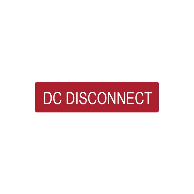 1 pcs : 596-00759 - SOLAR LABEL, DC DISCONNECT, 4.0'