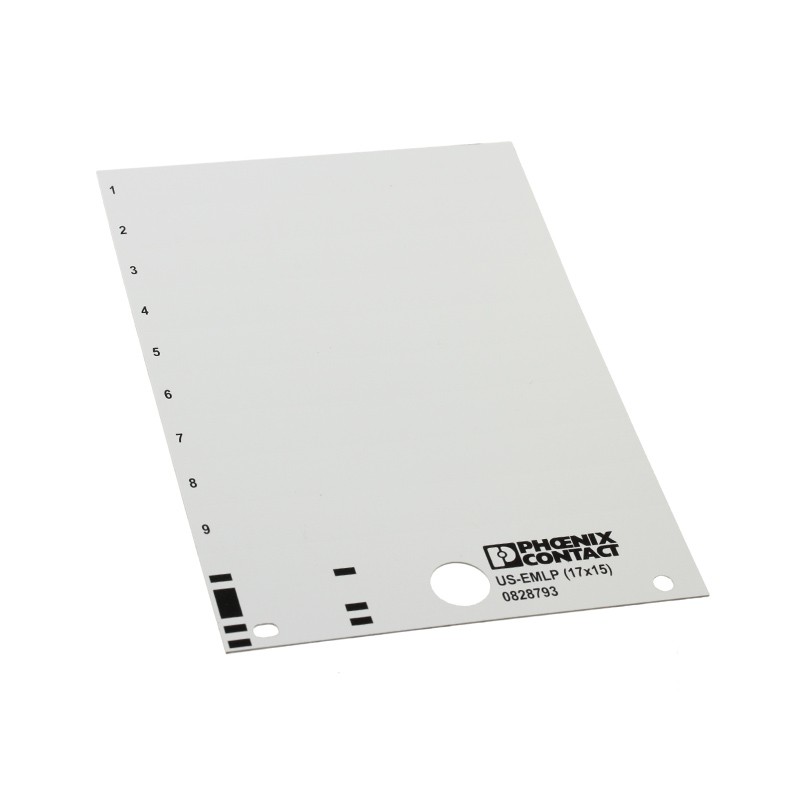 1 pcs : 0828793 - PLASTIC LABEL CARD WHITE UNLABEL
