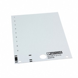 1 pcs : 0828799 - PLASTIC LABEL CARD WHITE UNLABEL