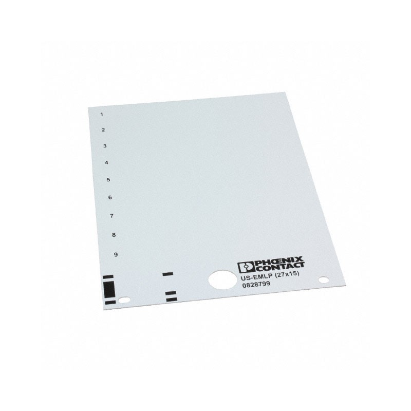 1 pcs : 0828799 - PLASTIC LABEL CARD WHITE UNLABEL
