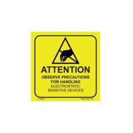 1 pcs : 770794 - CLEAN ESD ATTENTION LABEL, ROLL