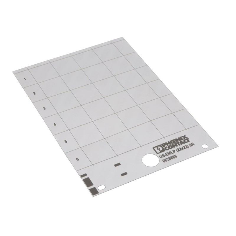 1 pcs : 0828886 - PLASTIC LABEL CARD SILVER