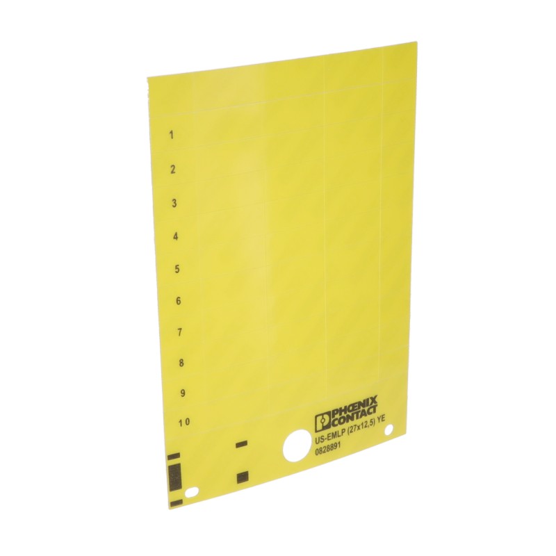 1 pcs : 0828891 - LABEL CARD YELLOW