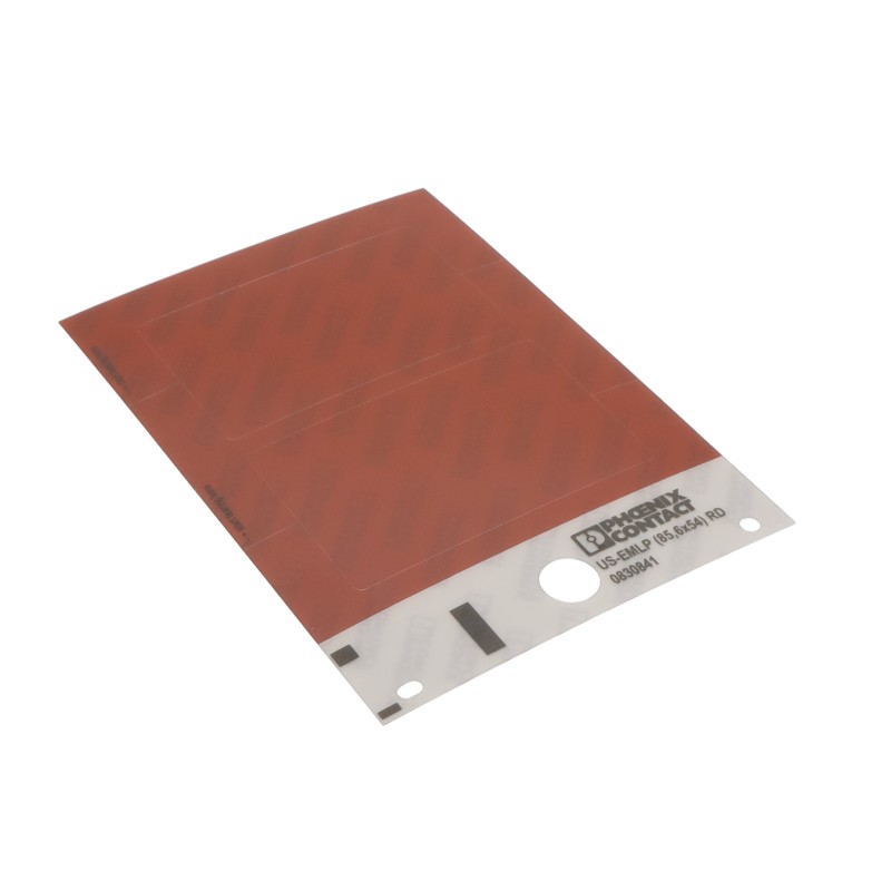 1 pcs : 0830841 - PLASTIC LABEL CARD RED UNLABELED