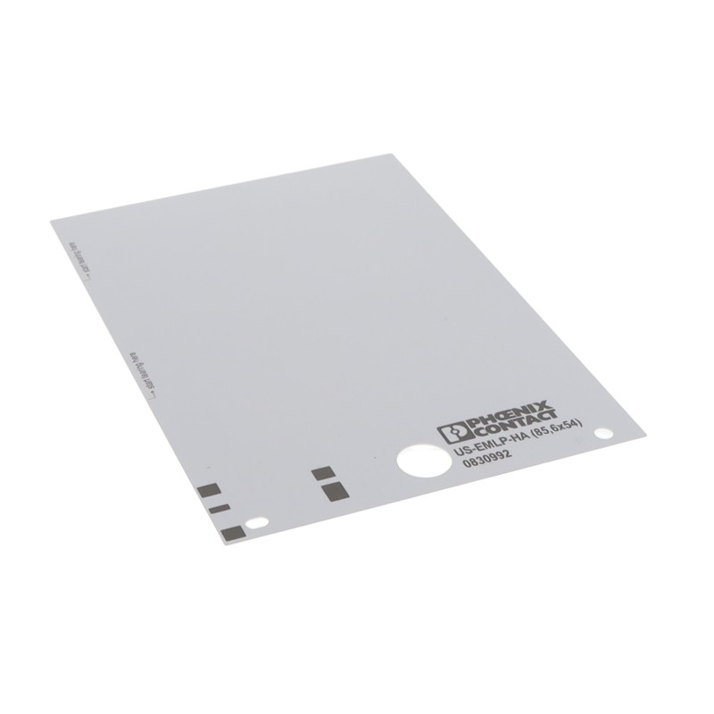 1 pcs : 0830992 - PLASTIC LABEL CARD WHITE UNLABEL