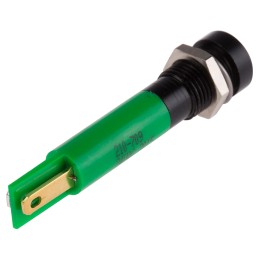 1 pcs - RS PRO Green Panel Mount Indicator, 24V ac, 8mm Mounting Hole Size, Solder Tab Termination
