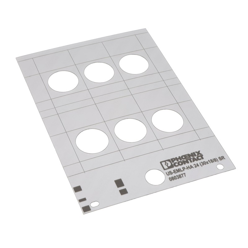 1 pcs : 0803877 - PLASTIC LABEL WITH BORE HOLE CAR