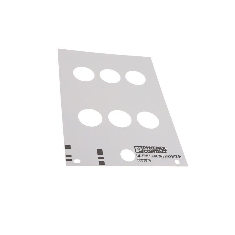 1 pcs : 0803874 - PLASTIC LABEL WITH BORE HOLE CAR