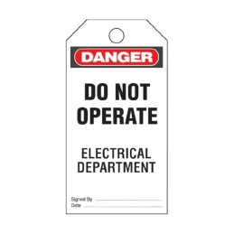 1 pcs : PVT-43 - TAG ELECTRL WARN 5.75'X3' BLK/RD