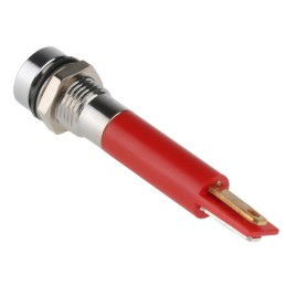 1 pcs - RS PRO Red Panel Mount Indicator, 8mm Mounting Hole Size, Solder Tab Termination, IP67