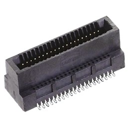 5 pcs - HARTING 15 Series Edge Connector, Surface Mount, 40-Contacts, 0.8mm Pitch, 2-Row, Solder Termination
