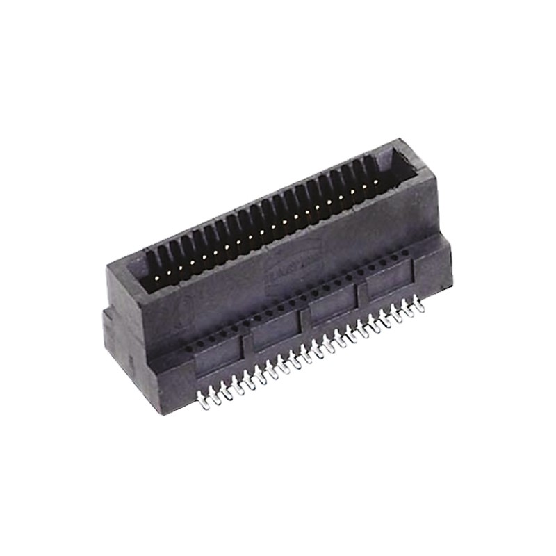5 pcs - HARTING 15 Series Edge Connector, Surface Mount, 40-Contacts, 0.8mm Pitch, 2-Row, Solder Termination