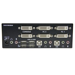 1 pcs - StarTech.com 2 Port Dual Monitor USB DVI KVM Switch, 3.5 mm Stereo 1920 x 1200 Maximum Resolution