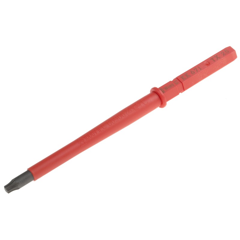 1 pcs - Wera Torx Insulated Screwdriver Blade, T25 Tip, 154 mm Blade, VDE/1000V